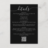 ブラックスエレガントクリッシンプルト結婚詳細 エンクロージャーカード (正面)