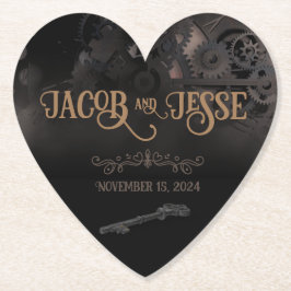 ブラックスエレガントテームパンク結婚ズ ペーパーコースター