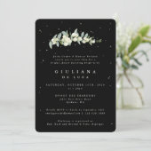 ブラックスエレガントノーベリー+ユーカリブライダルシャワー 招待状 (スタンド正面)