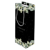 ブラックスエレガントノーベリー+ユーカリ冬の結婚式 ワインギフトバッグ (正面アングル)