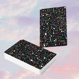 ブラックスカイハートと星モダン々 トランプ