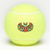 ブラックスカラブカブトムシ明るい色のマーキング テニスボール (裏面)