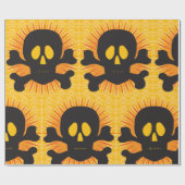 ブラックスカルとクロスボーン ラッピングペーパー (フラット)