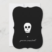 ブラックスカルカスタマイズ可能招待状 (正面)