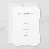 ブラックスカルカスタマイズ可能招待状 (裏面)