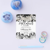 ブラックスカルハロウィーンフライヤーテンプレート チラシ (シングル)