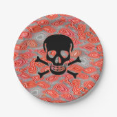 ブラックスカルラヴァ紙プレート ペーパープレート (正面)