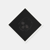 ブラックスカルロックスタークールブラックバースデーパーティー スタンダードカクテルナプキン (角)