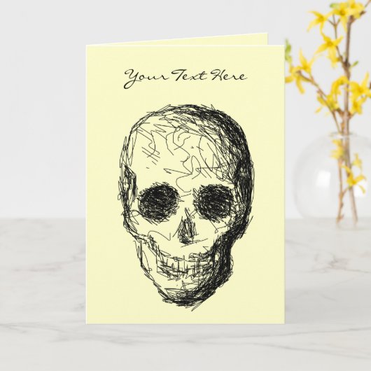 ブラックスカル。 カード (黄色い花)