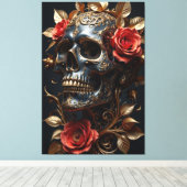 ブラックスカル キャンバスプリント (インサイチュ (ウッドフロア))