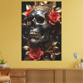 ブラックスカル キャンバスプリント (インサイチュ (リビング))