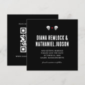 ブラックスカル ゴシックスタイルの結婚式 Save the Date セーブザデート (正面/裏面)