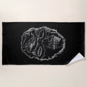 ブラックスカル ビーチタオル (正面)