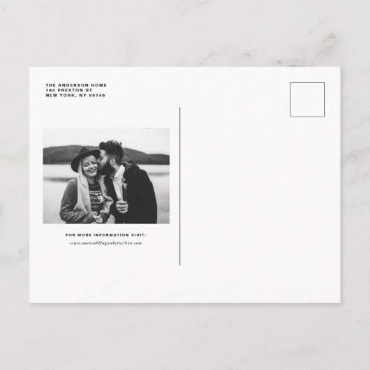 ブラックスカンジナビアの写真救コラージュ私たちの日付 案内ポストカード (裏面)