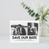 ブラックスカンジナビアの写真救コラージュ私たちの日付 案内ポストカード (スタンド正面)