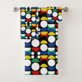 ブラックスカンジナビアンバウハウス ミッドセンチュリー パターン バスタオルセット (インサイチュ)