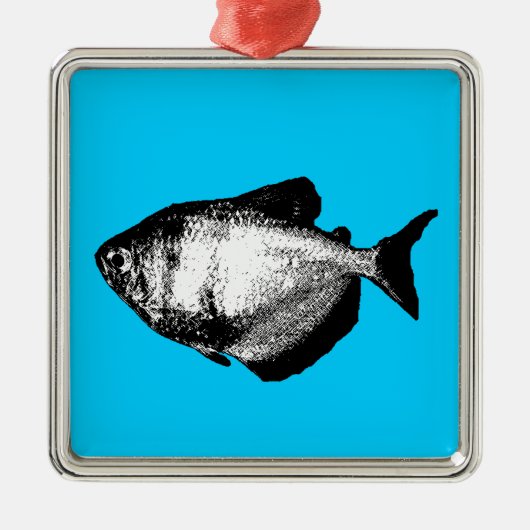 ブラックスカートテトラ メタルオーナメント (正面)