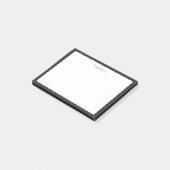 ブラックスキャロプ縁どド水玉模様ポストイット®ノート ポストイット (アングル)