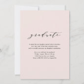 ブラックスクお洒落リプト2025写真卒業 案内状 (裏面)