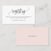 ブラックスクかわいらしリプト結婚のギフト登録カード 名刺 (正面/裏面)