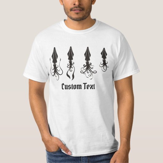 ブラックスクイッドアイコン Tシャツ (正面)