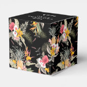 ブラックスクエアのハイビスカスとパイナップル フェイバーボックス (裏面サイド)