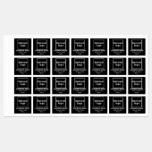 ブラックスクエアアイアンオンラベルのビジネスブランド ラベル (シート)