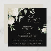 ブラックスクエアホワイトアジサイブライダルシャワー (正面/裏面)