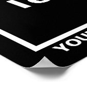 ブラックスクエアポスターの事業名とロゴ ポスター (角)