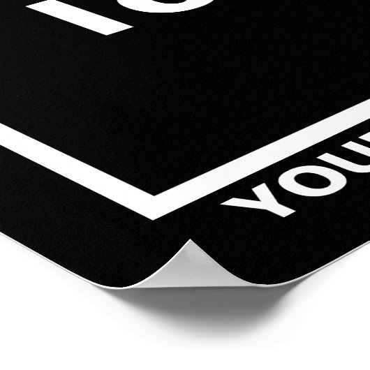 ブラックスクエアポスターの事業名とロゴ ポスター (角)