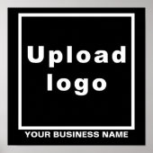 ブラックスクエアポスターの事業名とロゴ ポスター (正面)