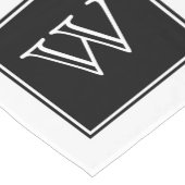 ブラックスクエアモノグラムテーブルランナー ショートテーブルランナー (コーナー)