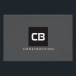 ブラックスクエアモノグラム建築ロゴダークグレー ポスター<br><div class="desc">イニシャルはっきりしたは、ダークグレーの背景に設定された黒い正方形に集中しユニークて、このポスターデザイン上にモダン建築事業、電気サービス、請負業者、建設業者などのためのロゴを作成する。ダウンロード可能なロゴファイルとしても利用可能。© 1201AMクリエイティブ</div>