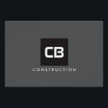 ブラックスクエアモノグラム建築ロゴダークグレー ポスター<br><div class="desc">イニシャルはっきりしたは、ダークグレーの背景に設定された黒い正方形に集中しユニークて、このポスターデザイン上にモダン建築事業、電気サービス、請負業者、建設業者などのためのロゴを作成する。ダウンロード可能なロゴファイルとしても利用可能。© 1201AMクリエイティブ</div>