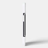 ブラックスクエアモノグラム Case-Mate iPhoneケース (裏面 / 右)