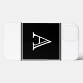 ブラックスクエアモノグラム Case-Mate iPhoneケース (裏面 (横))