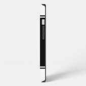 ブラックスクエアモノグラム iPhoneケース (左側面)