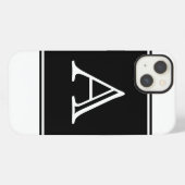 ブラックスクエアモノグラム iPhoneケース (裏面横)