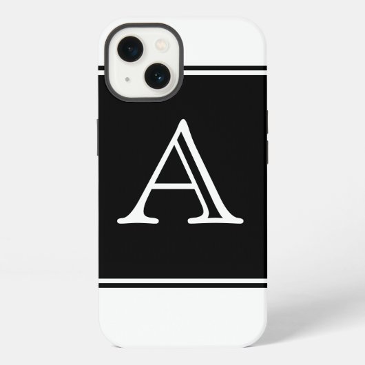 ブラックスクエアモノグラム iPhoneケース (裏面)