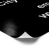 ブラックスクエア光沢ポスターのビジネスブランド ポスター (コーナー)