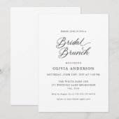 ブラックスクエレガントリプトブライダルブランチ 招待状 (正面/裏面)