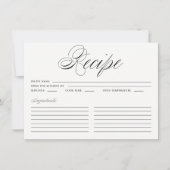 ブラックスクエレガントリプトレシピカード (正面)