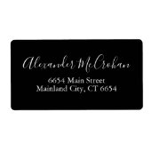 ブラックスクエレガントリプト出荷住所 シール (正面)