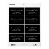 ブラックスクエレガントリプト出荷住所 シール (フルシート)