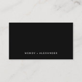 ブラックスクモダンリ結婚プトのWebサイトエンクロージャカード エンクロージャーカード (裏面)