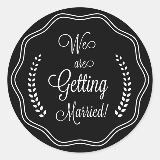 ブラックスクリプかわいらしトのシール日付の保存 ラウンドシール (正面)