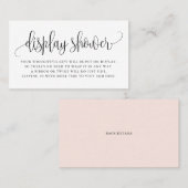 ブラックスクリプかわいらしト表示シャワーカード 名刺 (正面/裏面)