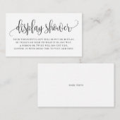 ブラックスクリプかわいらしト表示シャワー エンクロージャーカード (正面/裏面)