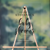 ブラックスクリプはっきりしたト赤ちゃんシャワーへようこそ アクリルサイン (ニュートラル)