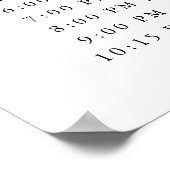 ブラックスクリプエレガントトタイポグラフィポスター ポスター (角)